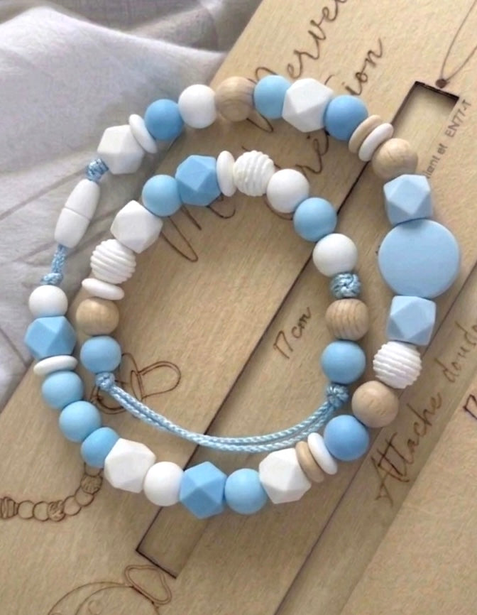 Collier d’allaitement en silicone personnalisé.
